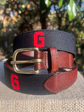 Georgia Bulldogs Needlepoint Belt - Red and Black